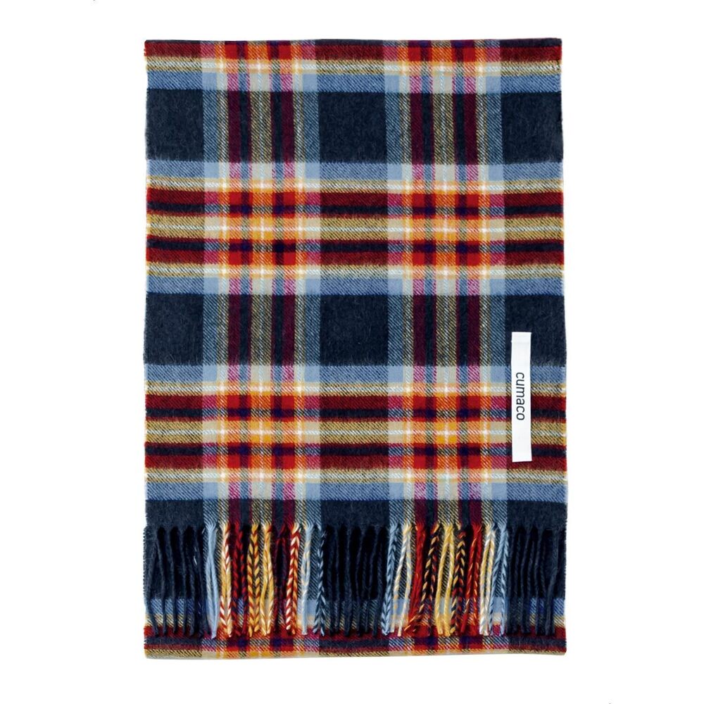 5615 13.modern Blue Cashmere Scarf Large Thick Ladies